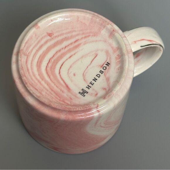 Hendson You're Awesome Keep That Shit Up Ceramic Mug Pink and Gold Marble - Picture 6 of 9